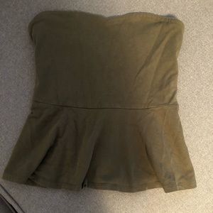 sweetheart tube top with peplum bottom